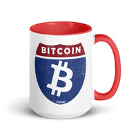 Load image into Gallery viewer, Bitcoin Road Sign Coffee Mug-fomo21
