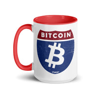 Load image into Gallery viewer, Bitcoin Road Sign Coffee Mug-fomo21
