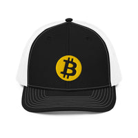 Load image into Gallery viewer, Bitcoin Round Logo Trucker Hat-fomo21
