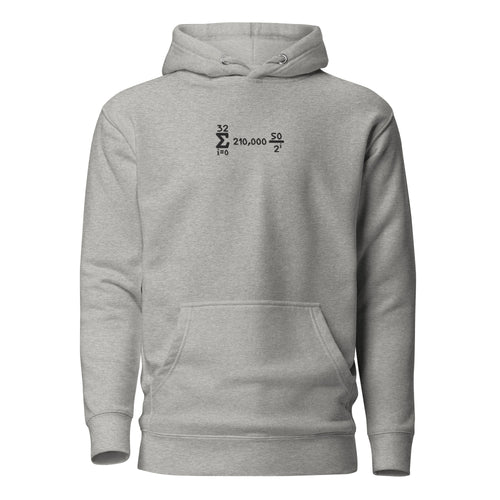 Bitcoin Supply Formula Black Embroidered Hoodie Sweatshirt-fomo21