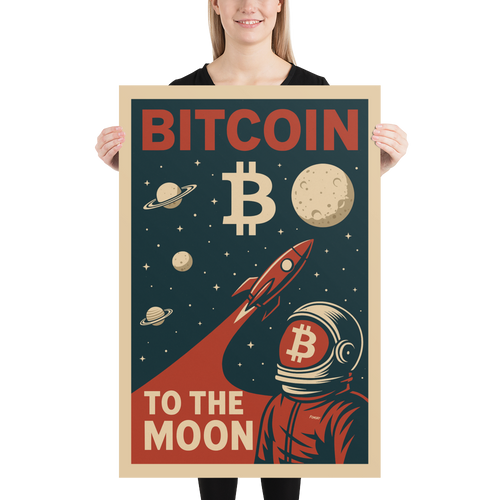 Bitcoin To The Moon Enhanced Matte Paper Poster-fomo21