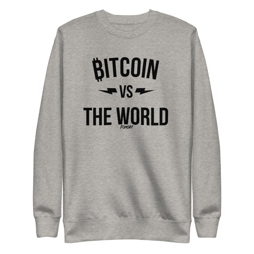 Bitcoin Vs The World Crewneck Sweatshirt-fomo21