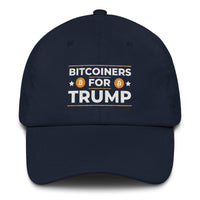Load image into Gallery viewer, Bitcoiners For Trump Bitcoin Dad Hat-Dad Hat-fomo21
