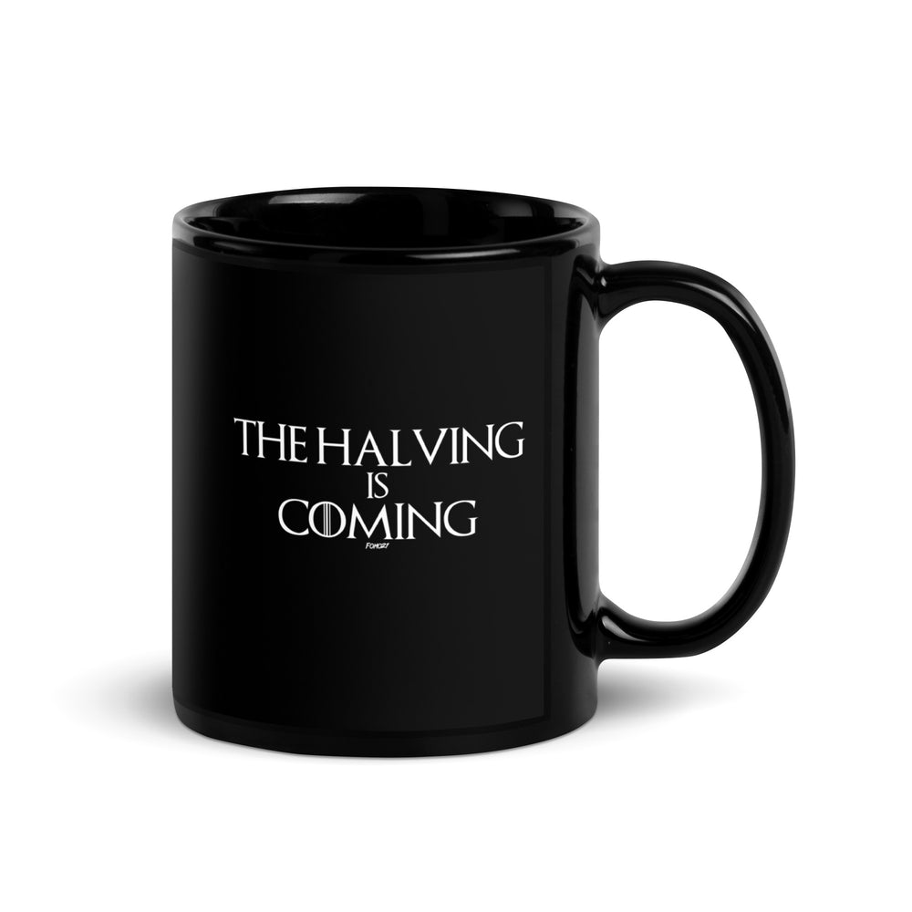 The Halving Is Coming Bitcoin Coffee Mug - fomo21