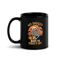 Load image into Gallery viewer, Bout To Stack It Up Bitcoin Black Coffee Mug - fomo21
