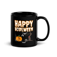 Load image into Gallery viewer, Happy HODLween Bitcoin Black Coffee Mug - fomo21
