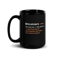 Load image into Gallery viewer, Bitcoiners Defined Bitcoin Coffee Mug - fomo21

