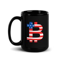 Load image into Gallery viewer, American Flag Bitcoin B Coffee Mug - fomo21
