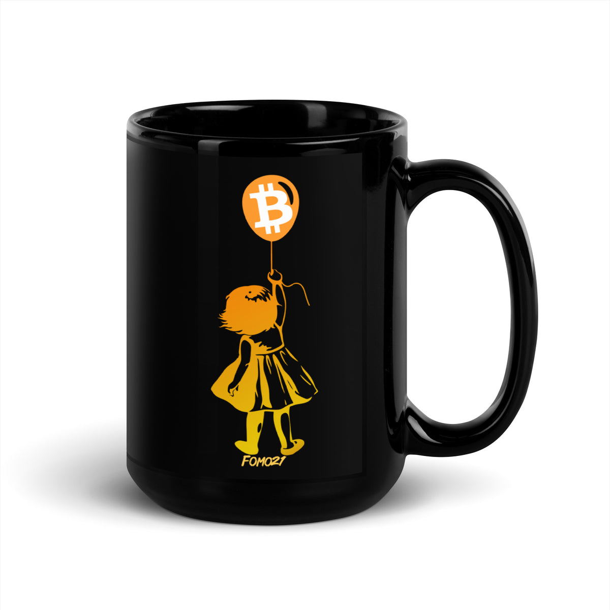 Bitcoin Balloon Girl Coffee Mug - fomo21