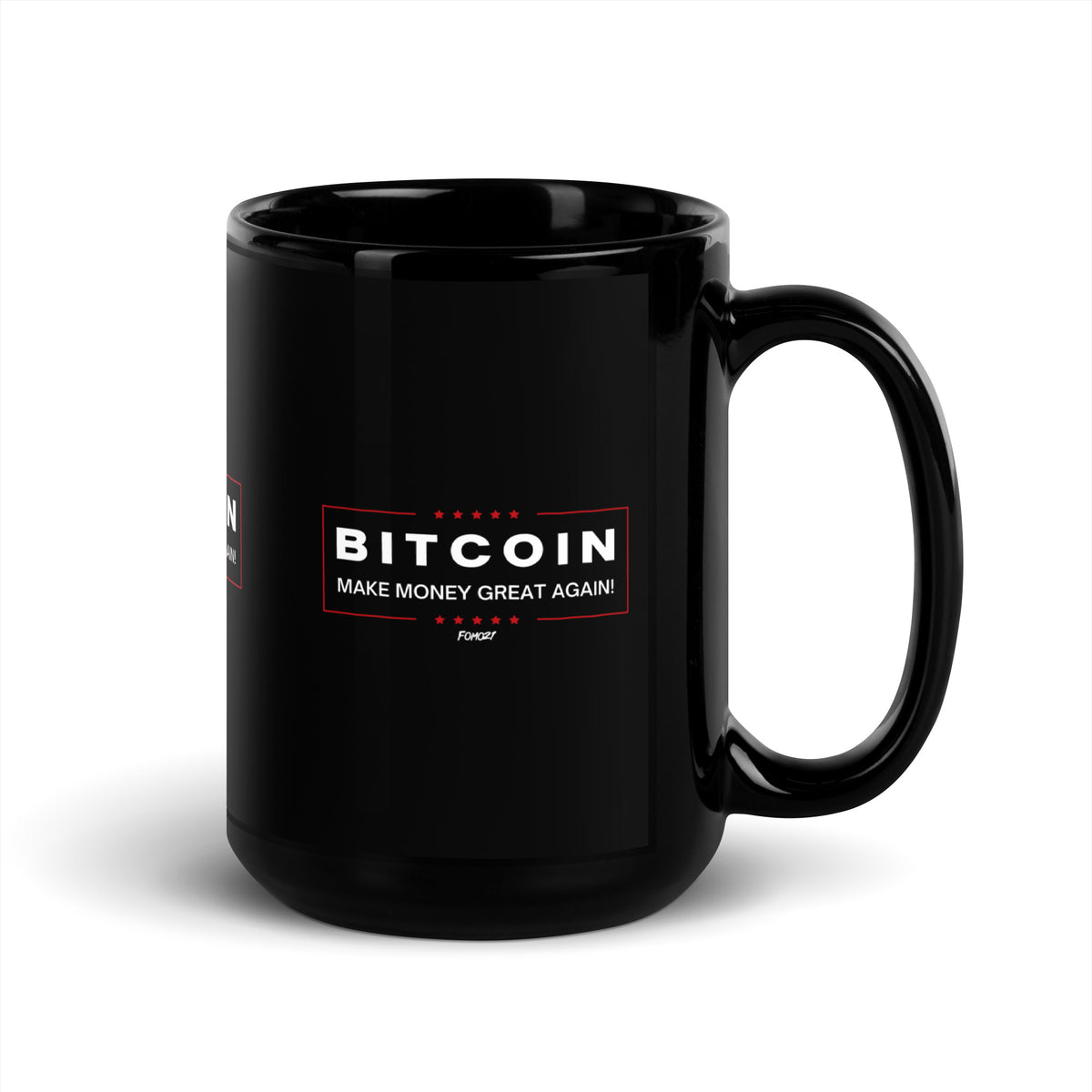 Make Money Great Again Bitcoin Black Coffee Mug - fomo21