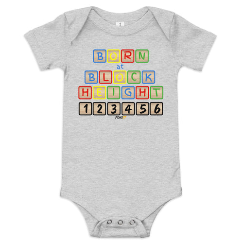 Born At Block Height Bitcoin (Personalize) Infant One Piece-fomo21