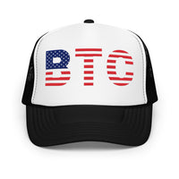 Load image into Gallery viewer, BTC USA Flag Bitcoin Foam Trucker Hat-fomo21
