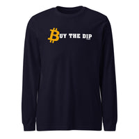 Load image into Gallery viewer, Buy the Dip Bitcoin Long Sleeve T-Shirt-fomo21
