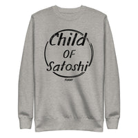Load image into Gallery viewer, Child Of Satoshi (Black Lettering) Bitcoin Crewneck Sweatshirt-fomo21
