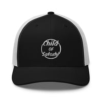 Load image into Gallery viewer, Child of Satoshi (White Embroidery) Bitcoin Trucker Hat-fomo21
