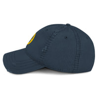 Load image into Gallery viewer, Circle Bitcoin Logo Distressed Dad Hat-Dad Hat-fomo21
