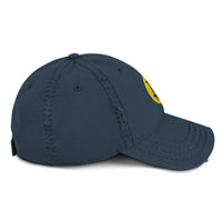 Load image into Gallery viewer, Circle Bitcoin Logo Distressed Dad Hat-Dad Hat-fomo21
