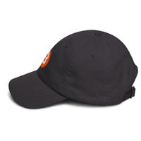 Load image into Gallery viewer, Circle Bitcoin Logo (Orange and White Embroidery) Dad Hat-fomo21
