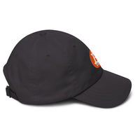 Load image into Gallery viewer, Circle Bitcoin Logo (Orange and White Embroidery) Dad Hat-fomo21
