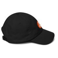 Load image into Gallery viewer, Circle Bitcoin Logo (Orange and White Embroidery) Dad Hat-fomo21
