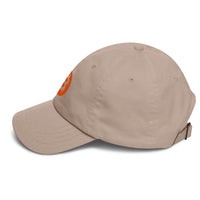 Load image into Gallery viewer, Circle Bitcoin Logo (Orange Embroidery) Dad Hat-Dad Hat-fomo21
