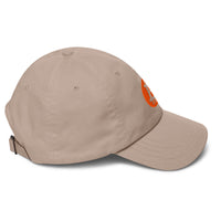 Load image into Gallery viewer, Circle Bitcoin Logo (Orange Embroidery) Dad Hat-Dad Hat-fomo21
