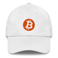 Load image into Gallery viewer, Circle Bitcoin Logo (Orange Embroidery) Dad Hat-Dad Hat-fomo21
