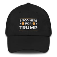 Load image into Gallery viewer, Bitcoiners For Trump Bitcoin Dad Hat - fomo21
