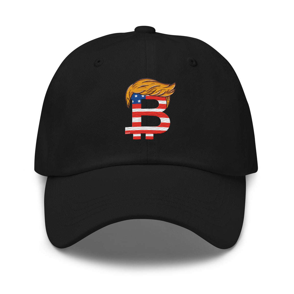 Orange American Man Bitcoin Dad Hat