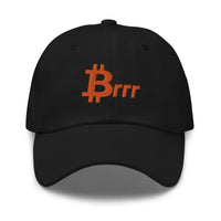 Load image into Gallery viewer, Brrr (Orange) Bitcoin Dad Hat - fomo21

