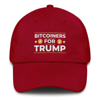 Load image into Gallery viewer, Bitcoiners For Trump Bitcoin Dad Hat - fomo21

