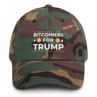 Load image into Gallery viewer, Bitcoiners For Trump Bitcoin Dad Hat - fomo21
