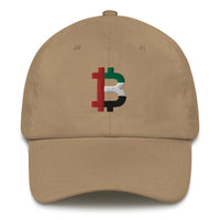Load image into Gallery viewer, United Arab Emirates (UAE) Flag Bitcoin B Dad Hat - fomo21
