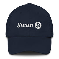 Load image into Gallery viewer, Swan Snow Logo Bitcoin Dad Hat - fomo21

