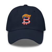 Load image into Gallery viewer, Orange American Man Bitcoin Dad Hat - fomo21
