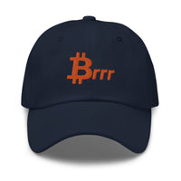 Load image into Gallery viewer, Brrr (Orange) Bitcoin Dad Hat - fomo21
