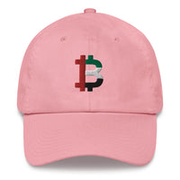 Load image into Gallery viewer, United Arab Emirates (UAE) Flag Bitcoin B Dad Hat - fomo21

