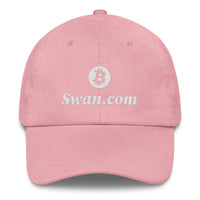 Load image into Gallery viewer, Swan.com Snow Vertical Logo Bitcoin Dad Hat - fomo21
