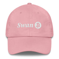 Load image into Gallery viewer, Swan Snow Logo Bitcoin Dad Hat - fomo21

