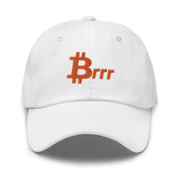 Load image into Gallery viewer, Brrr (Orange) Bitcoin Dad Hat - fomo21
