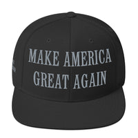 Load image into Gallery viewer, Make America Great Again - Never Surrender - Bitcoin Snapback Hat - fomo21
