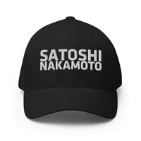 Load image into Gallery viewer, Satoshi Nakamoto Bitcoin Flexfit Hat - fomo21
