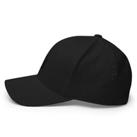 Load image into Gallery viewer, Bitcoin B (Black Embroidery) Flexfit Hat - fomo21
