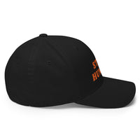 Load image into Gallery viewer, Stay Humble (Orange Embroidery) Bitcoin Flexfit Hat - fomo21
