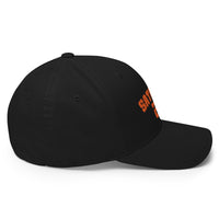 Load image into Gallery viewer, Satoshi 21 (Orange Embroidery) Bitcoin Flexfit Hat - fomo21
