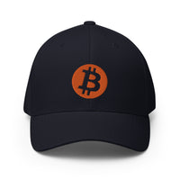 Load image into Gallery viewer, Circle Bitcoin Logo Flexfit Hat - fomo21
