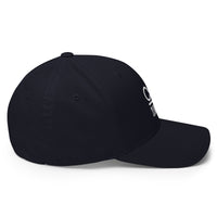 Load image into Gallery viewer, Infinity/21,000,000 (White Embroidery) Bitcoin Flexfit Hat - fomo21
