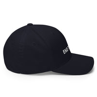 Load image into Gallery viewer, End The Fed (White Embroidery) Bitcoin Flexfit Hat - fomo21

