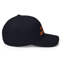 Load image into Gallery viewer, Stay Humble (Orange Embroidery) Bitcoin Flexfit Hat - fomo21
