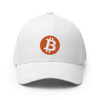 Load image into Gallery viewer, Circle Bitcoin Logo Flexfit Hat - fomo21
